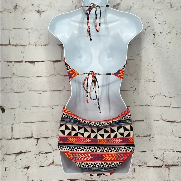 Mara Hoffman “Pinwheel” Cutout Swimsuit, Size M